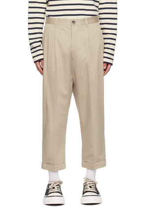 AMI Paris Beige Oversized Trousers