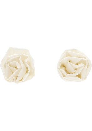 Simone Rocha Off-White Rose Stud Earrings