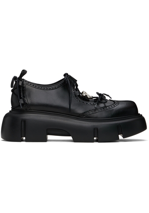 Simone Rocha Black Platform Ghillie Brogues