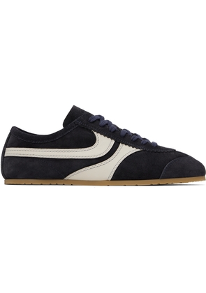 Dries Van Noten Navy Suede Sneakers