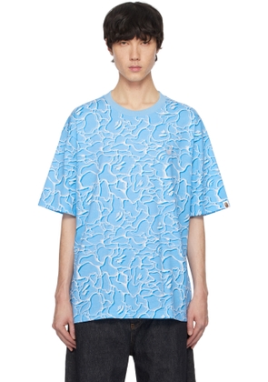 BAPE Blue ABC Sea Surface Camo Relaxed Fit T-shirt