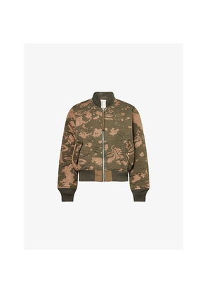 Mens Kidsuper x Piet Textured Camo-Print Knitted Bomber Jacket