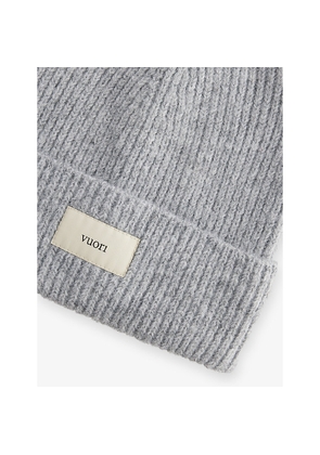 Womens Vuori Label Ribbed Knitted Beanie