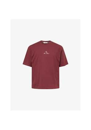 Mens Stone Island Brand-Embroidered Cotton-Jersey T-Shirt