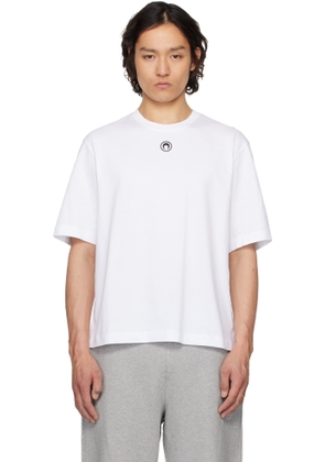 Marine Serre White Organic Cotton Plain T-shirt