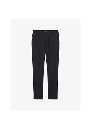 Mens Reiss Canterbury Slim-Fit Stretch-Cotton Trousers