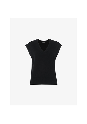 Womens Whistles V-Neck Knitted Wool Tank Top