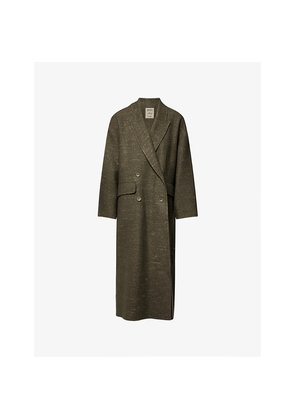Womens Uma Wang Cicero Brushed Cashmere-Blend Coat