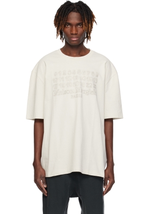 Maison Margiela Off-White Embroidered Logo T-shirt