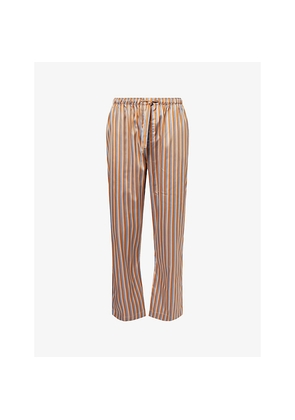 Mens Derek Rose Striped Straight-Leg Cotton-Poplin Pyjama Bottoms
