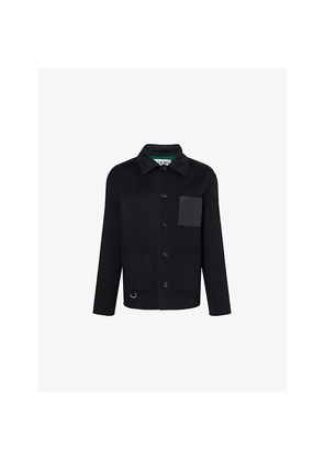 Mens Loewe Workwear Patch-Pocket Cashmere Jacket