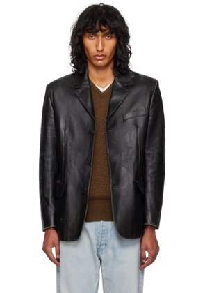 The Row Black Genki Leather Jacket