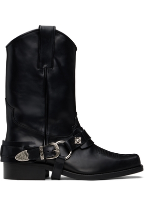 Toga Virilis SSENSE Exclusive Black Hard Leather Boots