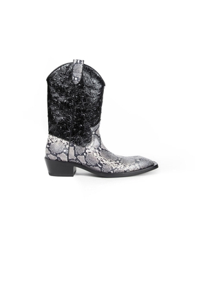 MARTINE ROSE MAN GREY BOOTS