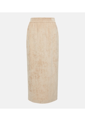 Brunello Cucinelli Corduroy pencil midi skirt