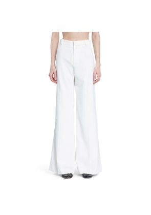 Flared Trousers in Grain De Poudre