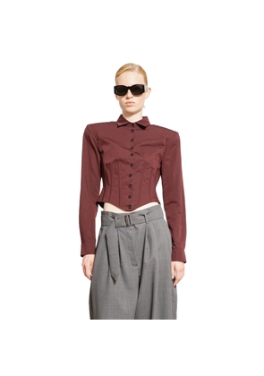 Cropped Corset Shirt in Cotton Silk
