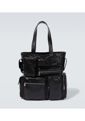 Balenciaga Superbusy distressed leather tote bag