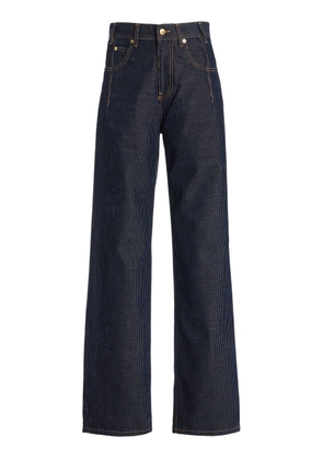 DARKPARK Lu Metallic-Corduroy Straight-Leg Jeans - Moda Operandi