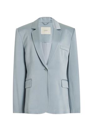 LAPOINTE Broad-Shoulder Satin Blazer - Moda Operandi