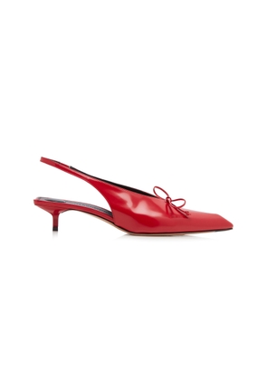 Jacquemus Cubisto Leather Slingback Pumps - Moda Operandi