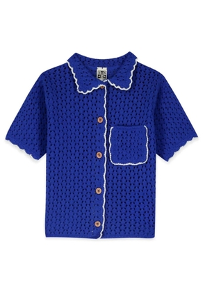 Bonton Kids Crochet Lanza Short-Sleeve Cardigan