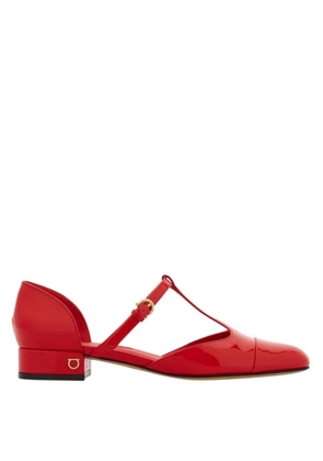 Ferragamo Patent Leather T-Strap Ballet Shoe