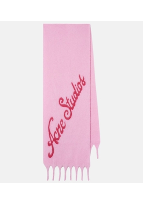 Acne Studios Logo alpaca-blend fil coupe scarf
