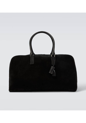 Tom Ford Leather-trimmed suede duffel bag