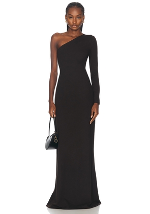 LESET Rio One Shoulder Maxi Dress in Chocolate - Chocolate. Size XS (also in ).