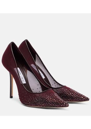 Jimmy Choo Love 100 crystal-embellished pumps