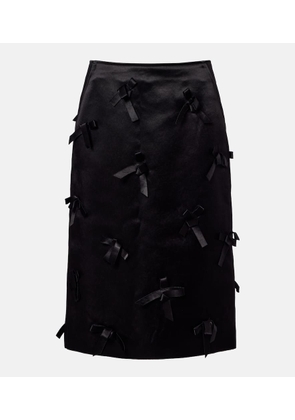 Jil Sander Bow-detail satin midi skirt