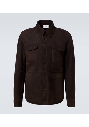 The Row Bento shearling-lined suede jacket