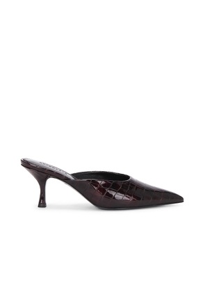 retrofete Bonnie Leather Mule in Burgundy Croco - Burgundy. Size 37 (also in ).