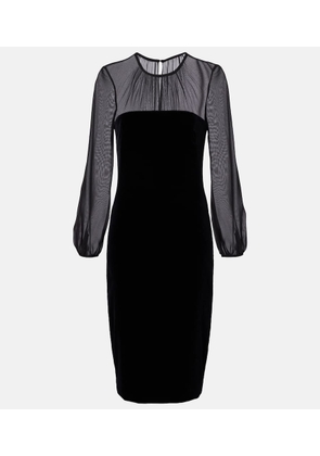 Max Mara Carl embellished silk velvet midi dress