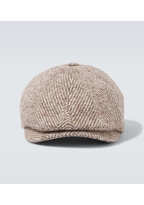Brunello Cucinelli Wool and alpaca wool-blend newsboy cap