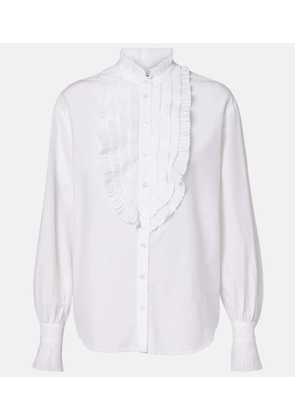 Polo Ralph Lauren Ruffled cotton and silk blouse