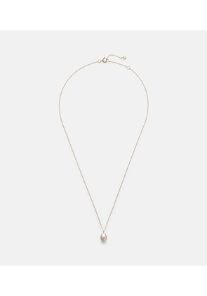 Mateo 14kt gold pendant necklace with pearl and diamond