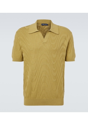 Frescobol Carioca Rino cotton and silk jacquard polo shirt