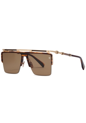 Balmain Eyewear Triomphe Aviator-style Sunglasses - Gold - One Size