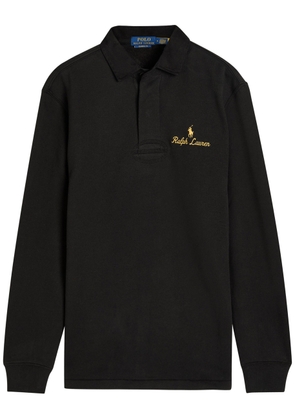 Polo Ralph Lauren Logo-embroidered Cotton-blend Polo Sweatshirt - Black - M