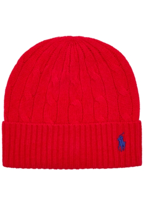 Polo Ralph Lauren Logo-embroidered Wool and Cashmere-blend Beanie - Red - One Size