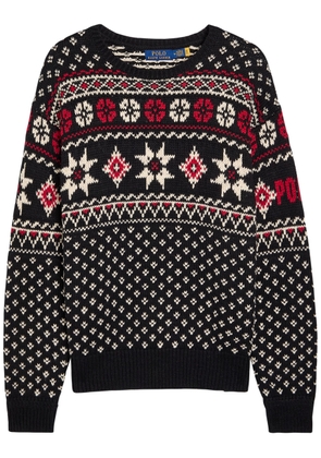 Polo Ralph Lauren Fair Isle Cotton and Cashmere-blend Jumper - Black - M