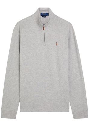 Polo Ralph Lauren Logo-embroidered Half-zip Cotton Sweatshirt - Grey - Xxl