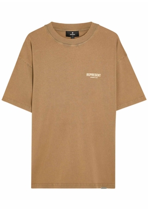 Represent Owners' Club Logo Cotton T-shirt - Taupe - L