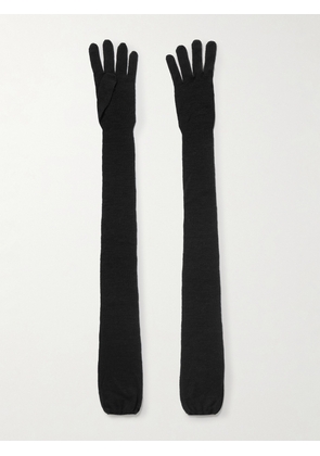 KHAITE - Dijon Wool-blend Gloves - Black - One size