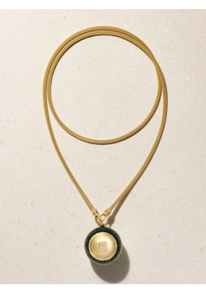 Marie Lichtenberg - Magic 8 Ball 18-karat Gold, Diamond And Enamel Necklace - One size