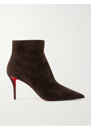 Christian Louboutin - Miss Z 80 Suede Ankle Boots - Brown - IT36,IT36.5,IT37,IT37.5,IT38,IT38.5,IT39,IT39.5,IT40,IT40.5,IT41,IT41.5,IT42