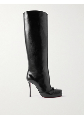 Christian Louboutin - Cassia Nodo 100 Leather Knee Boots - Black - IT36,IT36.5,IT37,IT37.5,IT38,IT38.5,IT39,IT39.5,IT40,IT40.5,IT41,IT41.5,IT42