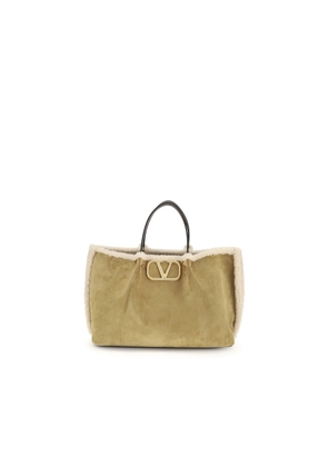Valentino Garavani Suede and sheepskin medium Tote Bag